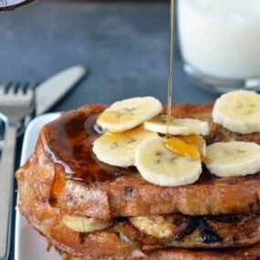 Banana and Nutella Stuffed French Toast