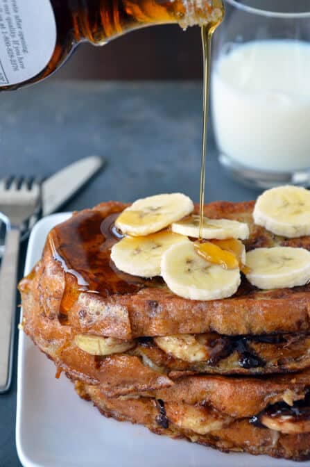 Banana and Nutella Stuffed French Toast