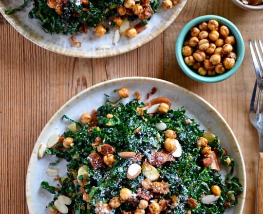 Kale Salad with Warm Bacon Vinaigrette