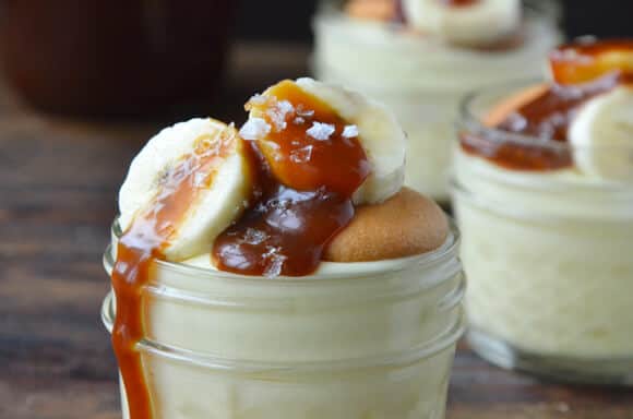 Banana Pudding with Homemade Salted Caramel Sauce