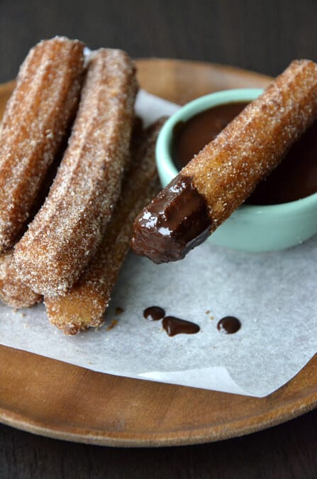 Easy Homemade Churros with Chocolate Sauce