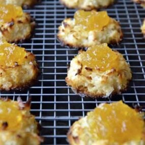 Coconut Macaroons with Homemade Pineapple Jam