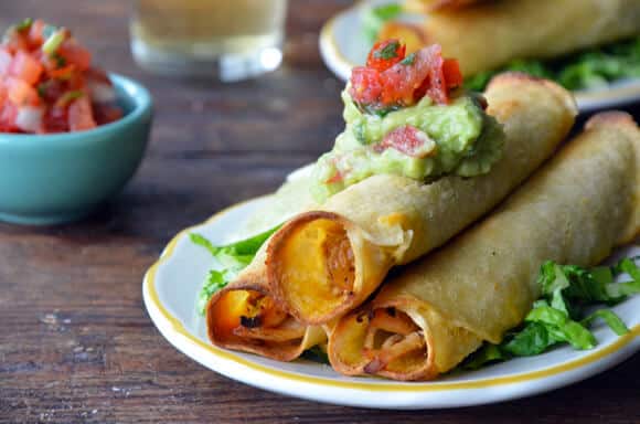 Healthy Baked Chicken and Cheese Taquitos