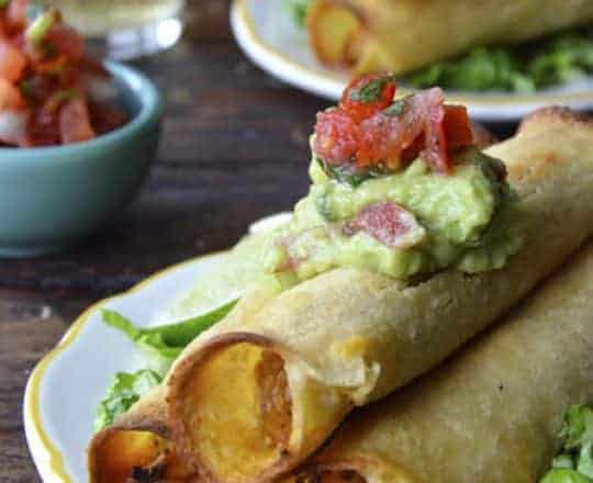 Baked Chicken and Cheese Taquitos