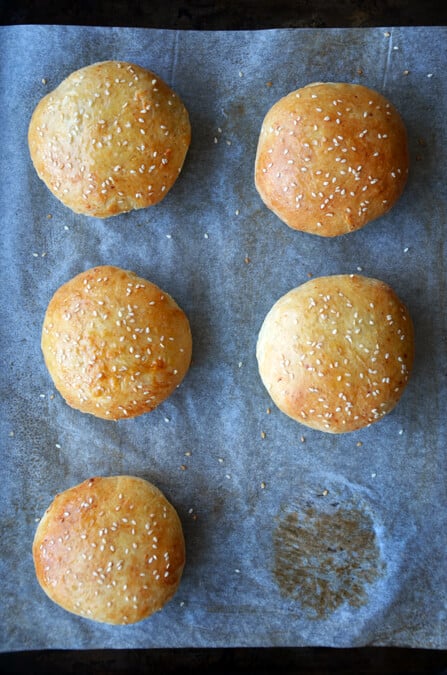 Easy Homemade Parmesan Hamburger Buns