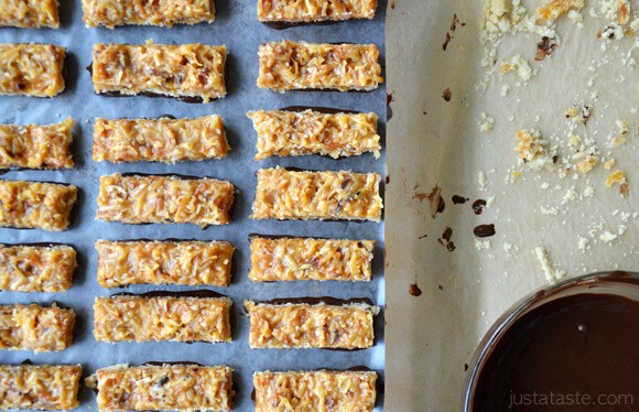 Homemade Samoas Girl Scout Cookie Bars