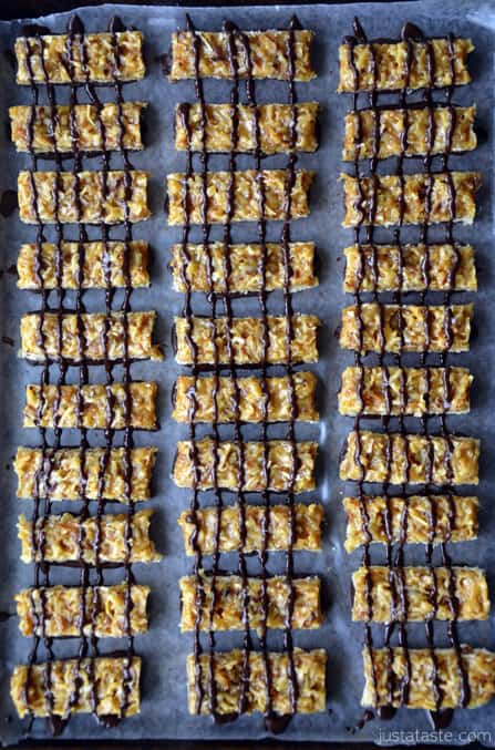 Homemade Samoas Girl Scout Cookie Bars