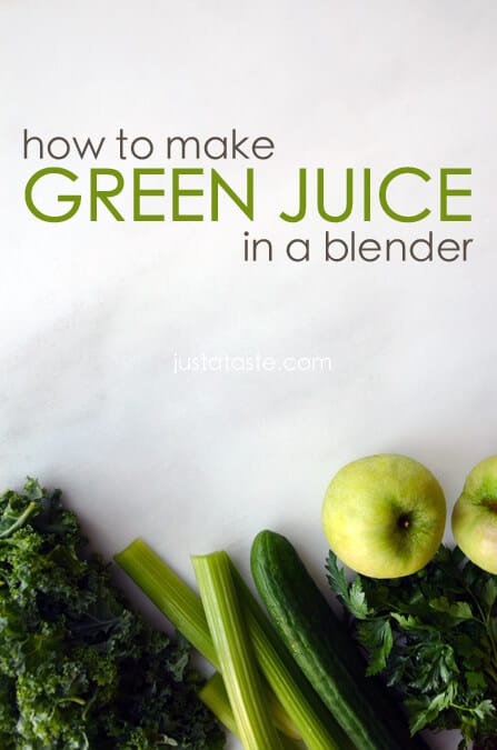 Green Juice in a Blender Without a Juicer