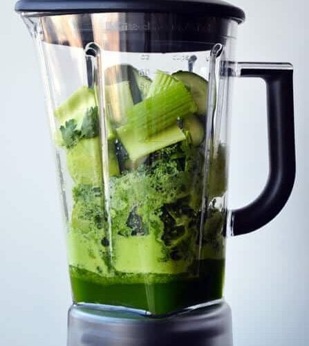 Green Juice in a Blender - Just a Taste
