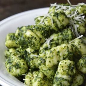 Homemade Gnocchi with Kale Pesto