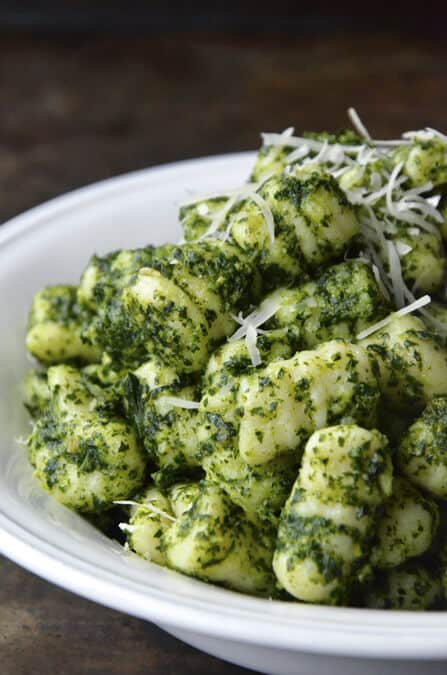 Homemade Gnocchi with Kale Pesto