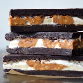 Peanut Butter Brownie Ice Cream Sandwiches