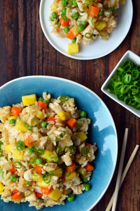 Pineapple Chicken Fried Rice | justataste.com