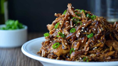 Slow Cooker Honey Honey Chicken from justataste.com #recipe