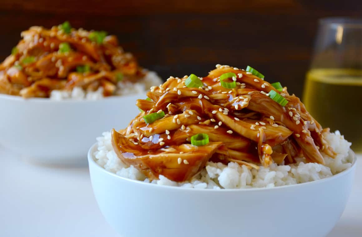 Slow Cooker Pulled Chicken Teriyaki Just A Taste