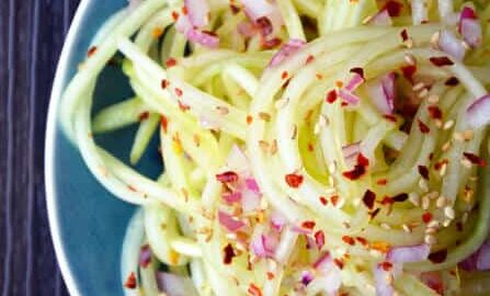 Chilled Sweet and Sour Cucumber Noodles