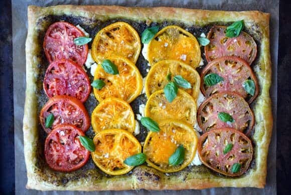 Heirloom Tomato and Goat Cheese Tart