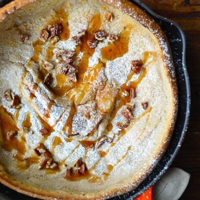 Pumpkin Spice Dutch Baby Pancake from justataste.com