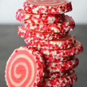 Pink Pinwheel Sugar Cookies from justataste.com