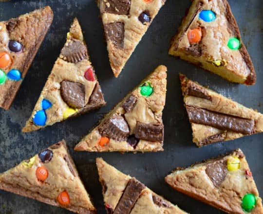 Leftover Halloween Candy Blondies