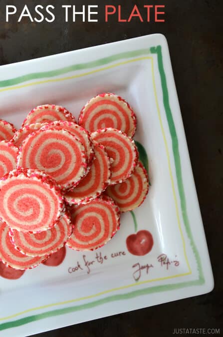 Pink Pinwheel Sugar Cookies from justataste.com