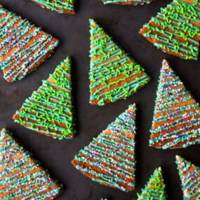 Christmas Tree Shortbread Cookies from justataste.com #recipe
