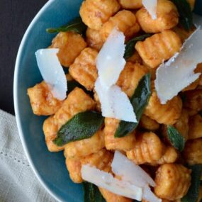 Sweet Potato Gnocchi with Balsamic Brown Butter Sauce Recipe from justataste.com