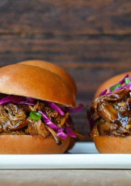 Slow Cooker Balsamic Honey Pulled Pork from justataste.com #recipe
