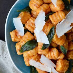 Sweet Potato Gnocchi with Balsamic Brown Butter from justataste.com #recipe