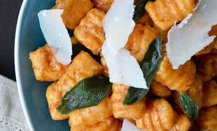 Sweet Potato Gnocchi with Balsamic Brown Butter from justataste.com #recipe