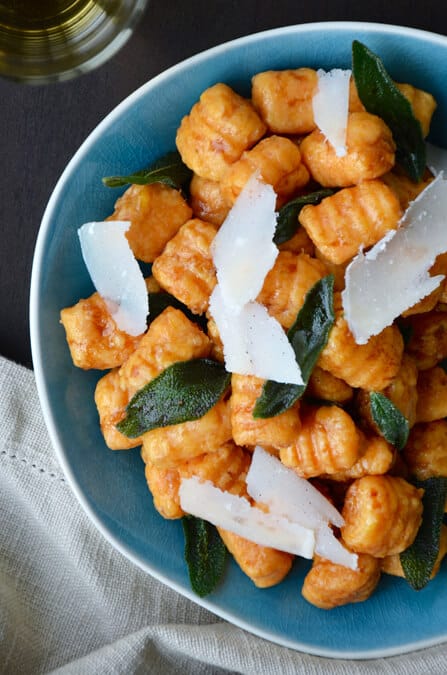 Sweet Potato Gnocchi with Balsamic Brown Butter from justataste.com #recipe