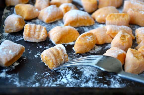 Sweet Potato Gnocchi with Balsamic Brown Butter from justataste.com #recipe