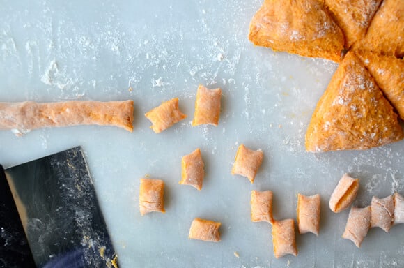 Sweet Potato Gnocchi with Balsamic Brown Butter from justataste.com #recipe