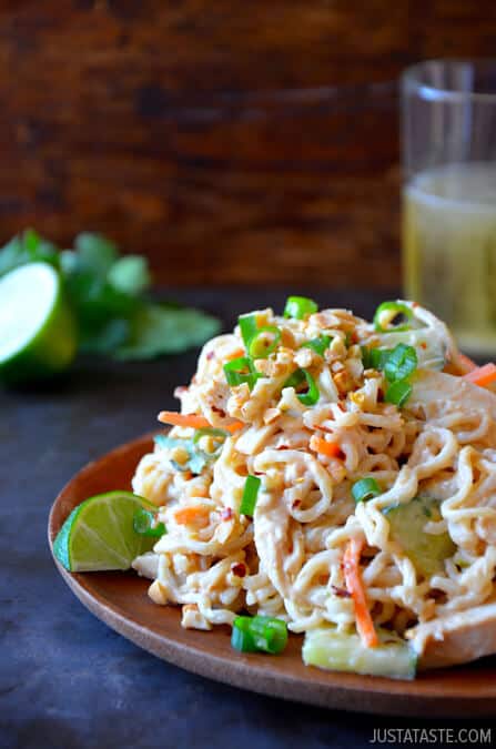 Thai Chicken Pasta Salad #recipe
