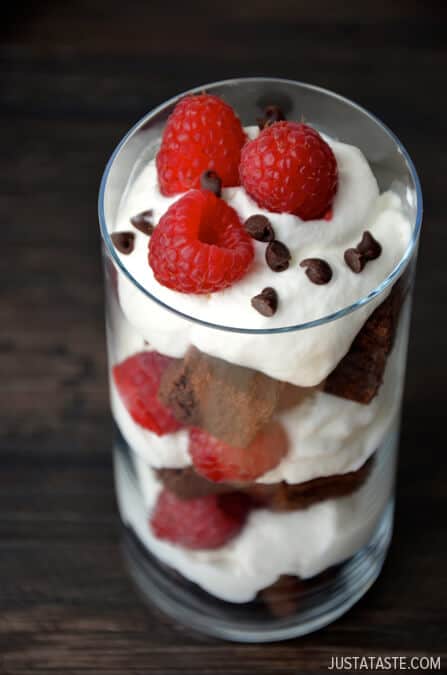 Individual Fruit and Brownie Trifles #recipe