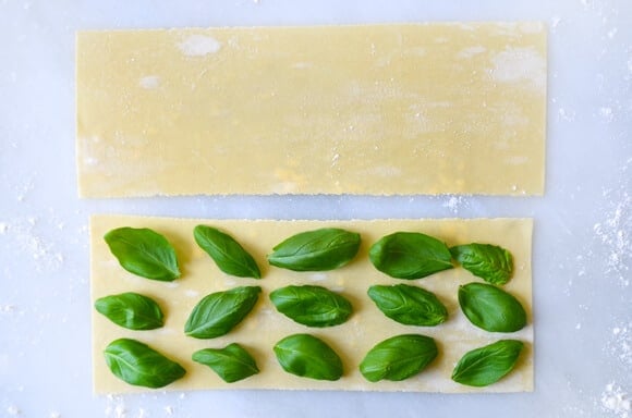 Laminated Basil Pasta with Garlic Brown Butter Sauce #recipe