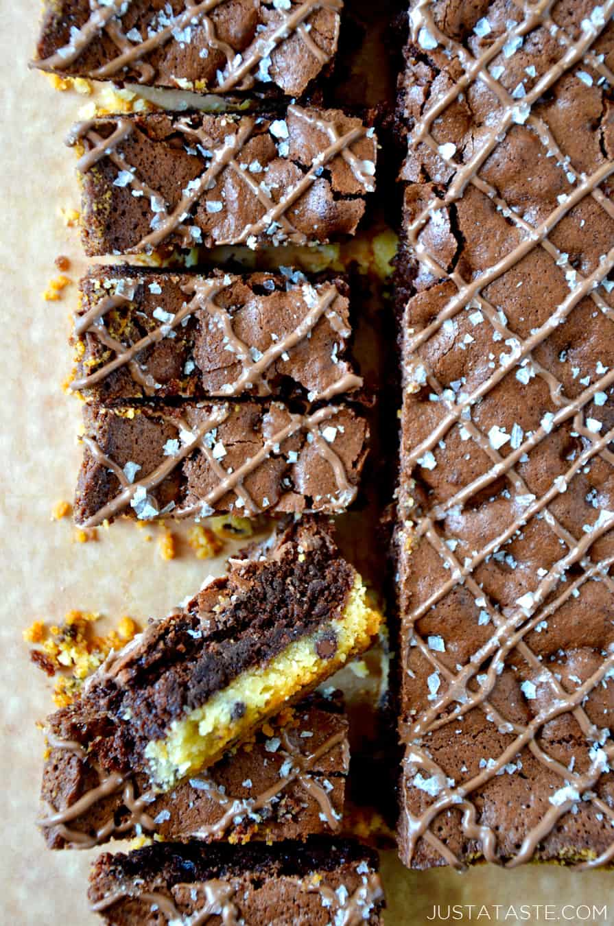 Chocolate Chip Shortbread Brownies Just A Taste