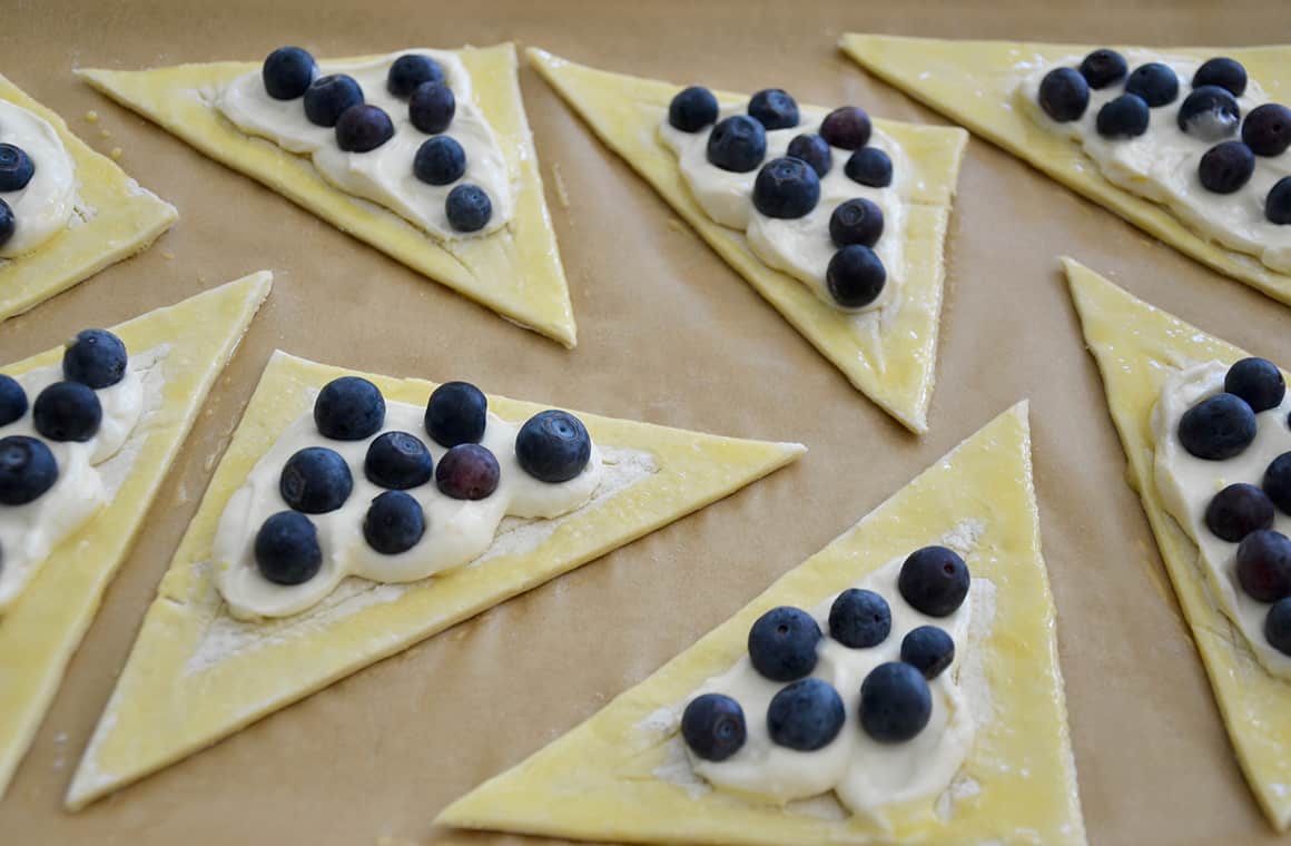 Blueberry Cream Cheese Pastries - Just a Taste