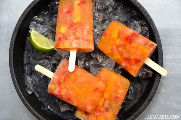 Peach Sangria Popsicles #recipe