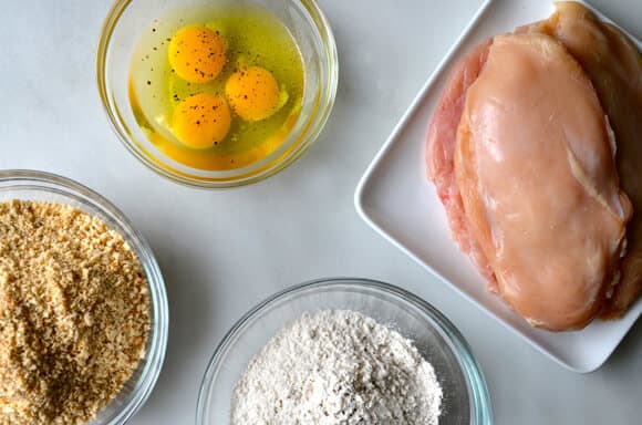 Chicken Milanese with Green Apple Salad #recipe