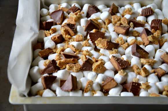 Peanut Butter S'mores Bars #recipe