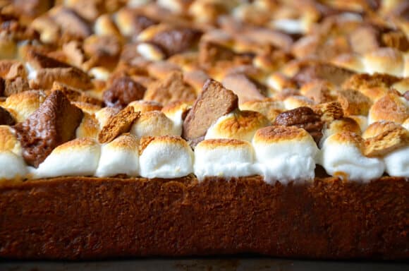 Peanut Butter S'mores Bars #recipe