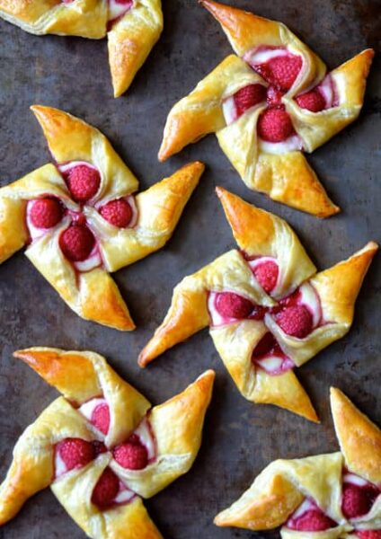 Raspberry Cream Cheese Pinwheel Pastries Recipe