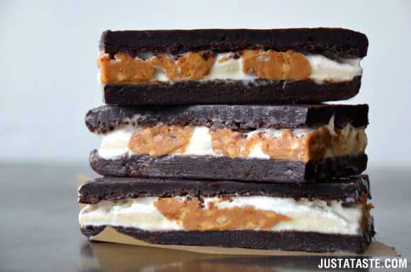 Peanut Butter Brownie Ice Cream Sandwiches Recipe