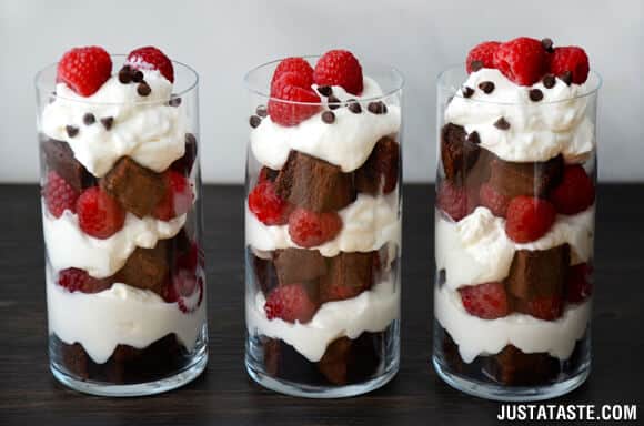 Individual Fruit and Brownie Trifles Recipe