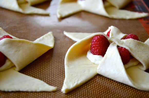 Raspberry Cream Cheese Pinwheel Pastries Recipe