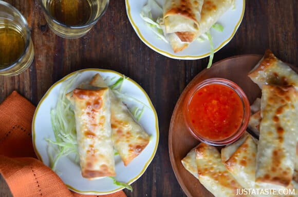 Crispy Baked Chicken Spring Rolls Recipe