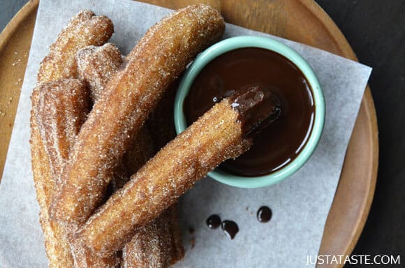 Easy Homemade Churros with Chocolate Sauce Recipe