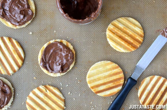 Nutella Waffle Sandwich Cookies Recipe