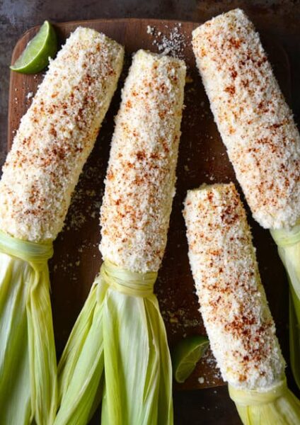Cheesy Roasted Garlic Corn on the Cob